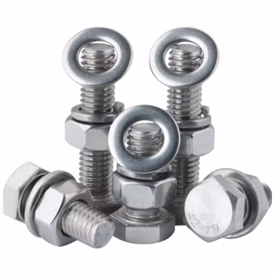 prix d'usine en acier inoxydable en acier au carbone DIN 931 DIN 933 boulons et écrous hexagonaux/ boulon hexagonal